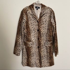 blanc noir Plush leopard print  jacket